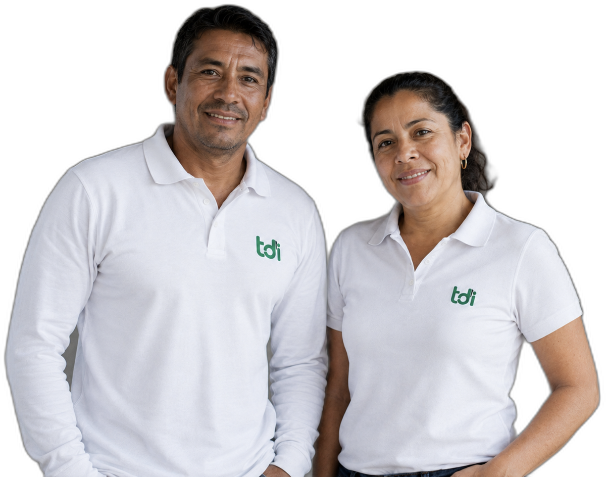 Camisetas tipo polo manga larga y manga corta con logo TDI bordado