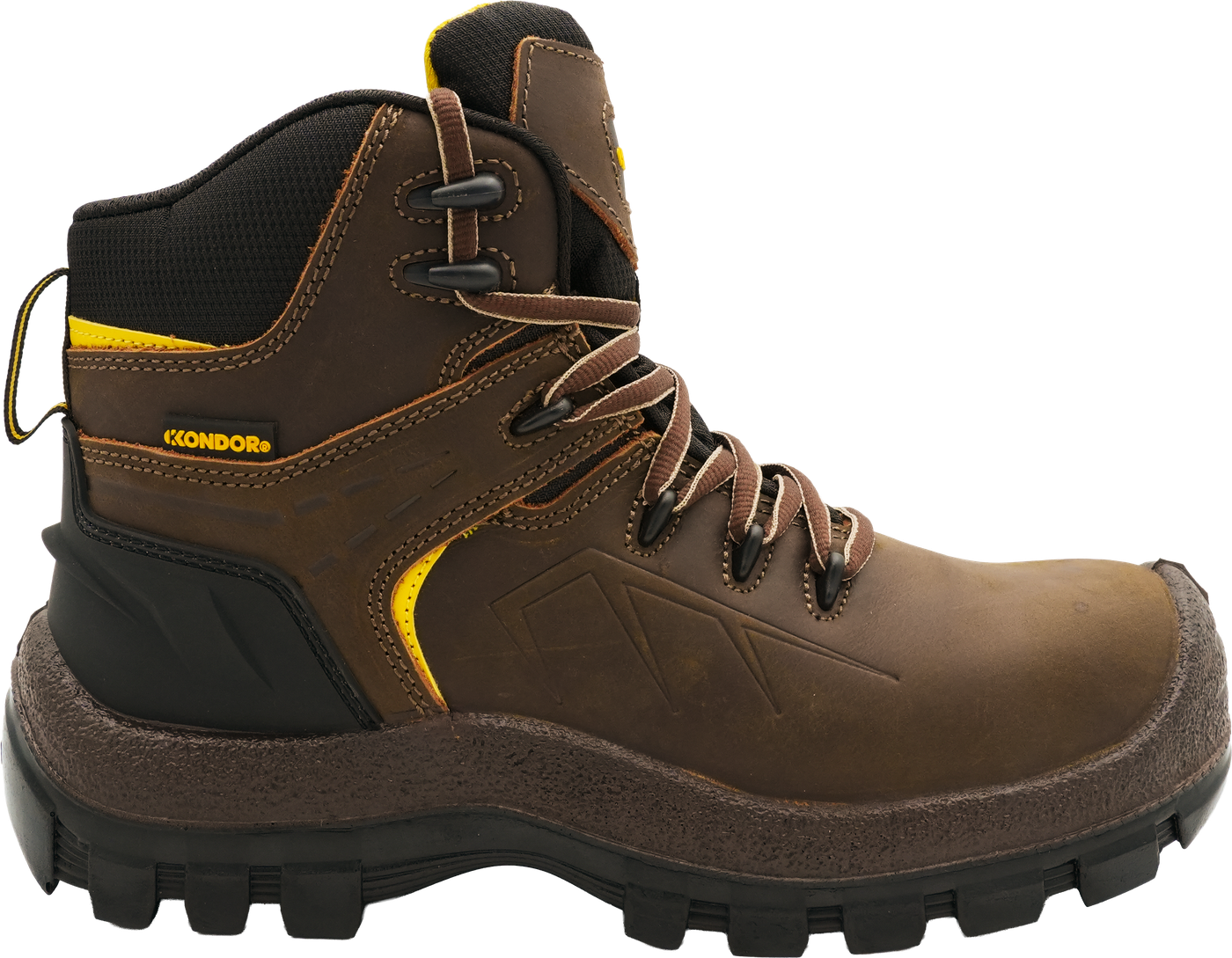 Bota de seguridad Raptor HD Kondor en cuero café con puntera de policarbonato