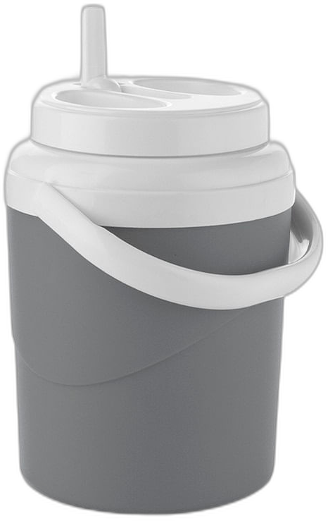 Termo insulado 4L gris con asa y tapa dosificadora